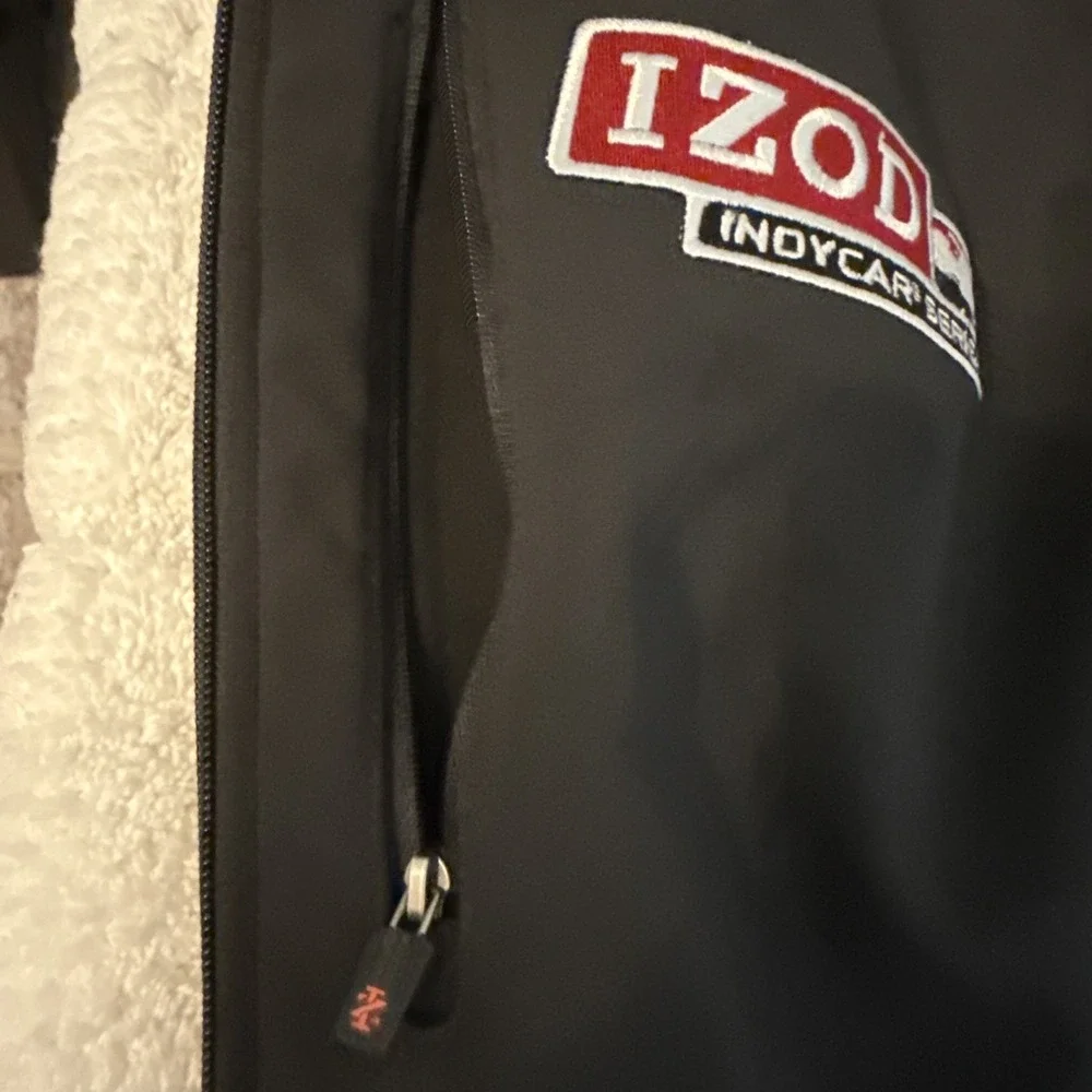 Izod Indycar Series Mens Full Zip Jacket L Racing Sports Pockets Utility